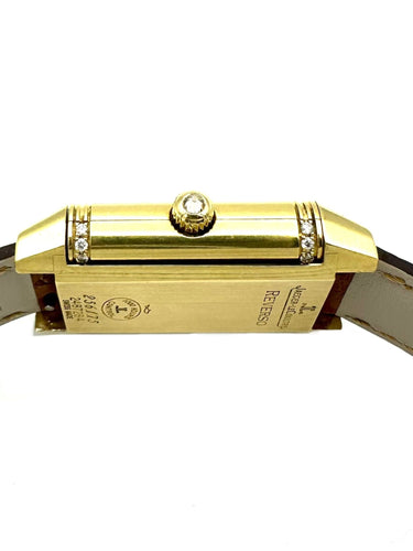 Montre JEAGER_LECOULTRE. Collection "REVERSO DUETTO", montre de dame en or jaune 58 Facettes