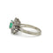 Bague 51 Bague Marguerite - Or blanc, Platine, Emeraude & Diamants 58 Facettes 250459R
