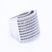 Bague 54 Bague pavée en or blanc et diamants 58 Facettes N102922EJ