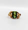 Bague 47.5 Bague art nouveau or 14k tourmaline et monture fleurie (circa 1910) 58 Facettes A06116