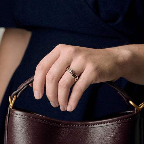 Bague 54 Bague trois ors articulées 58 Facettes VILLEF0057X2