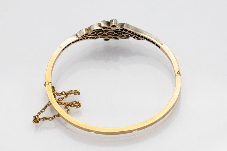 Bracelet Bracelet ancien en or jaune avec diamants de 1,60 carat, France, début du XXe siècle 58 Facettes 10274