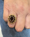 Bague 56 Bague marguerite or jaune grenats 58 Facettes