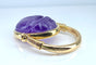 Bague en or jaune 18 carats, scarabée en améthyste mobile