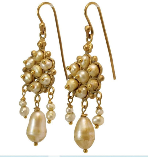 Boucles d'oreilles Boucles d'oreilles en or et perles anciennes 58 Facettes 7582