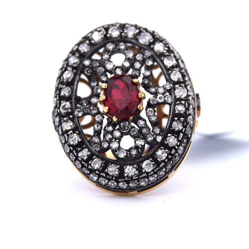 Bague 54 Bague Art Déco 1800 58 Facettes