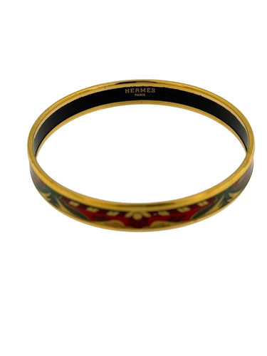 Bracelet Hermes Bracelet plaqué or avec émail 58 Facettes