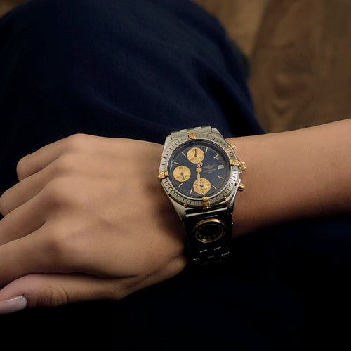 Montre BREITLING - Chronomat - Montre en acier et acier doré à boitier rond à mouvement automatique 58 Facettes B250201