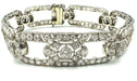 Bracelet Art-Deco platinum and diamond bracelet (9.4ct) 58 Facettes