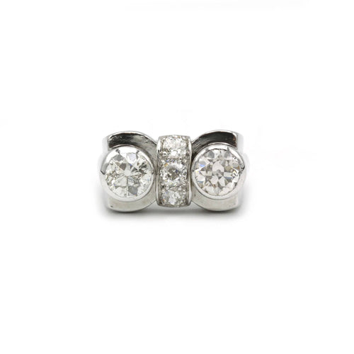 Bague 57 Bague Platine & diamants 58 Facettes 240116R