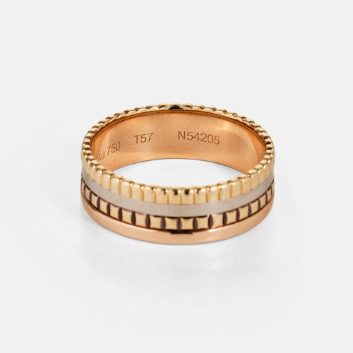 Bague 57 BOUCHERON - Bague Quatre en 3 ors et PVD 58 Facettes