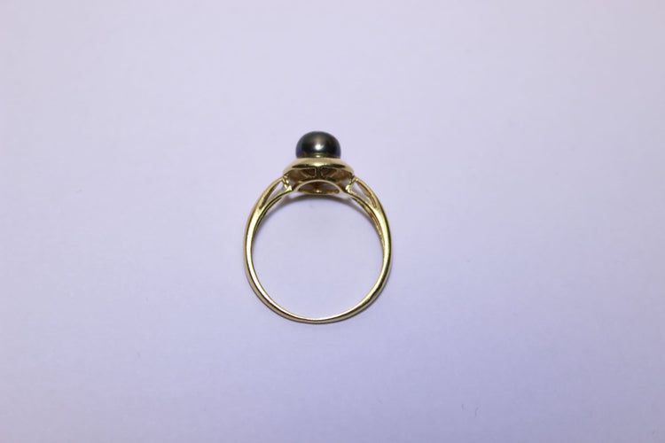 Bague 52 Bague perle de Tahiti 58 Facettes