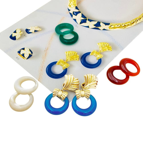 Boucles d'oreilles Boucles d'oreilles transformables Van Cleef & Arpels, or jaune, pierres de couleur. 58 Facettes 35275