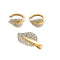 Boucles d'oreilles Demi parure, or jaune et or gris, et diamants 58 Facettes 440/1