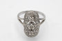 Bague 61 Bague en or blanc de style Art déco avec diamants 58 Facettes 10663