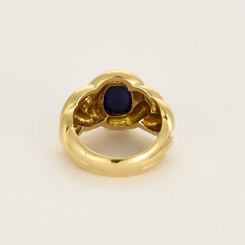 Bague 49 VAN CLEEF & ARPELS - Rare Bague en Or jaune tressé et lapis lazuli 58 Facettes 58FC8-1