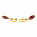 Boucles d'oreilles Boucles d'oreilles Dormeuses Or jaune, Platine Grenat, Diamant 58 Facettes 3806941CN