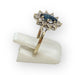Ring 52 Marguerite Sapphire and Diamond Ring 58 Facettes 330056788