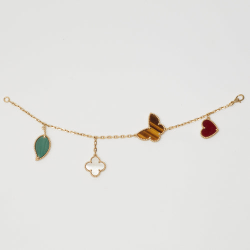 Bracelet Van Cleef & Arpels - Bracelet Lucky Alhambra 4 motifs en or jaune 58 Facettes