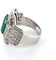 Bague 55 Bague en or blanc avec émeraude et diamants 58 Facettes