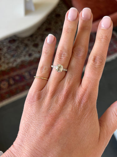 Bague 52 Old Mine Diamond platinum ring 58 Facettes 3