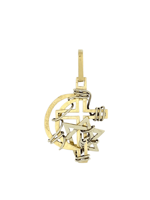 Pendentif Pendentif 2 ors Max Cartier Les Trois Religions 58 Facettes