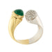 Ring 56 Emerald diamond open ring 58 Facettes 28269