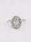 Bague 52 Bague vintage ovale or diamants 0,2 ct 58 Facettes J166