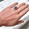 Bague 56 Bague Vintage Saphir et Diamants, Style Art Déco 58 Facettes