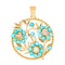 Pendentif Pendentif   Or rose Diamant, Turquoise 58 Facettes 4250491CN