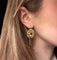 Boucles d'oreilles Boucles d'oreilles austro-hongroises en forme de feuille avec grenats 58 Facettes