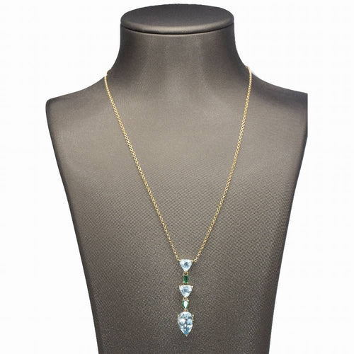 Collier Collier en or jaune topaze émeraude 58 Facettes D362785JE