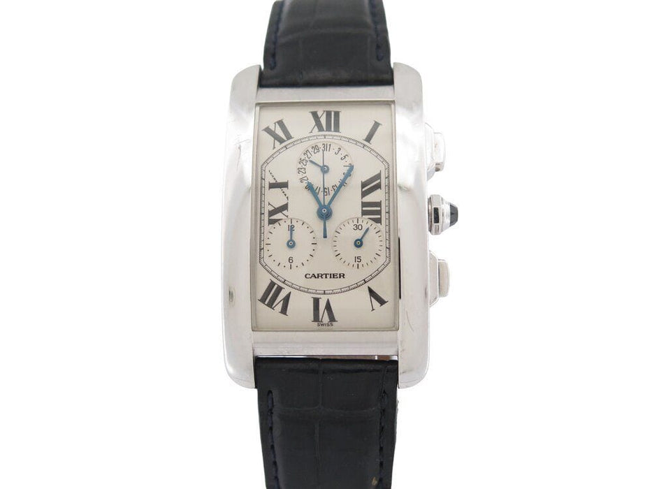 Montre montre CARTIER tank americaine en or quartz chronographe 58 Facettes 263396