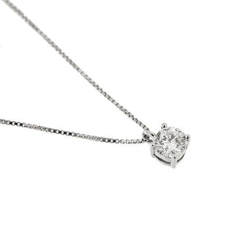 Collier DAMIANI - Collier solitaire or blanc diamant 0,40 ct 58 Facettes 37821