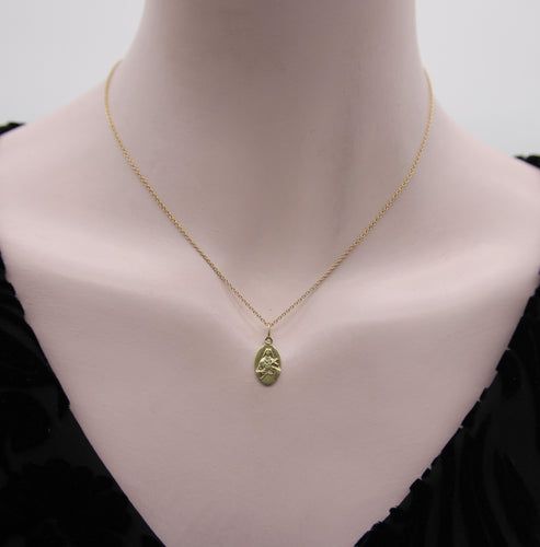 Pendentif Pendentif vintage Marie Mère de Dieu en or 14 carats 58 Facettes A2002A