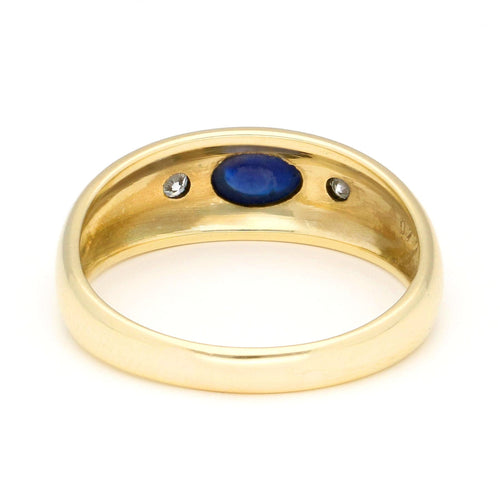 Bague 59 Bague gitane en or jaune, diamant et saphir 58 Facettes 038386F14D9A403B99651F0751D37B04