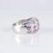 Bague 53 Bague Saphirs Multicolores 58 Facettes
