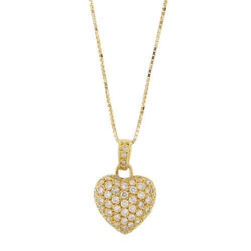 Collier Collier avec pendentif coeur et diamants 58 Facettes 32739