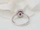 Bague 54 Bague entourage en or or blanc, rubis 0.95ct et diamants 58 Facettes 33179