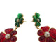 Collier parure collier boucles d'oreille augustine paris gripoix camelia pate verre 58 Facettes 269071