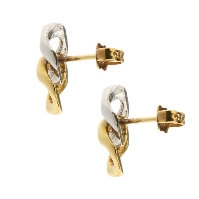 Boucles d'oreilles Deux boucles d'oreilles en or et diamants 58 Facettes 29697