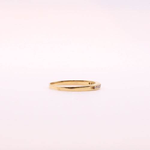 Bague 54 Bague Alliance 10 Diamant Demi-tour or jaune 58 Facettes