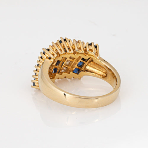 Bague 53 Bague saphir et diamant taille carrée 58 Facettes G13902
