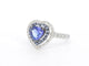 Bague 54 Bague en or blanc avec diamants et tanzanite 58 Facettes 2326