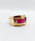 Bague 55 Bague tank art déco or rubis synthétiques 58 Facettes A03728
