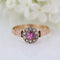 Bague 56 Bague ancienne saphir rose et diamants taillés en rose 58 Facettes CV138