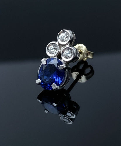 Boucles d'oreilles Boucles d'oreilles pendantes en saphir et diamants 58 Facettes