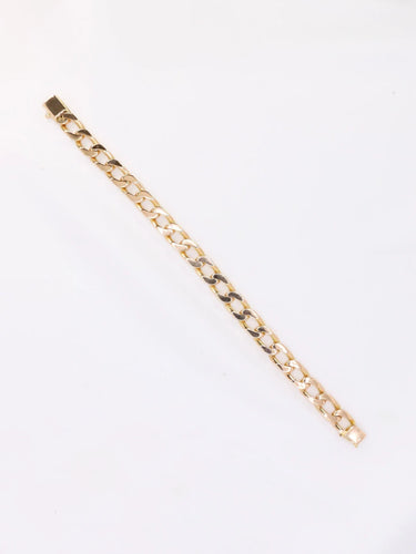 Bracelet Bracelet vintage maille gourmette plate or jaune 58 Facettes 1095.3