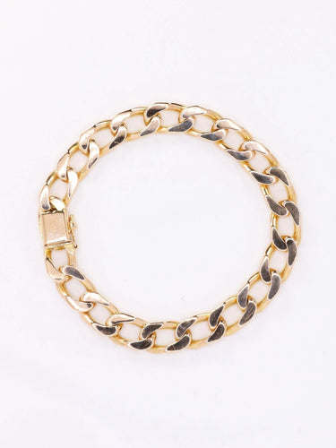 Bracelet Bracelet vintage maille gourmette plate or jaune 58 Facettes 1095.3