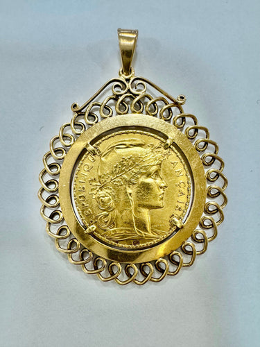 Pendentif Pendentif or jaune pièce Napoléon 58 Facettes